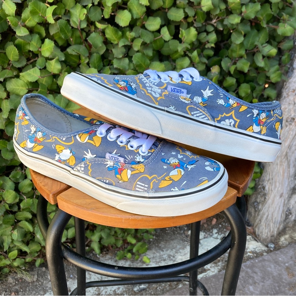 VANS Authentic x Disney Donald Duck Canvas Lace Up Blue Sneakers